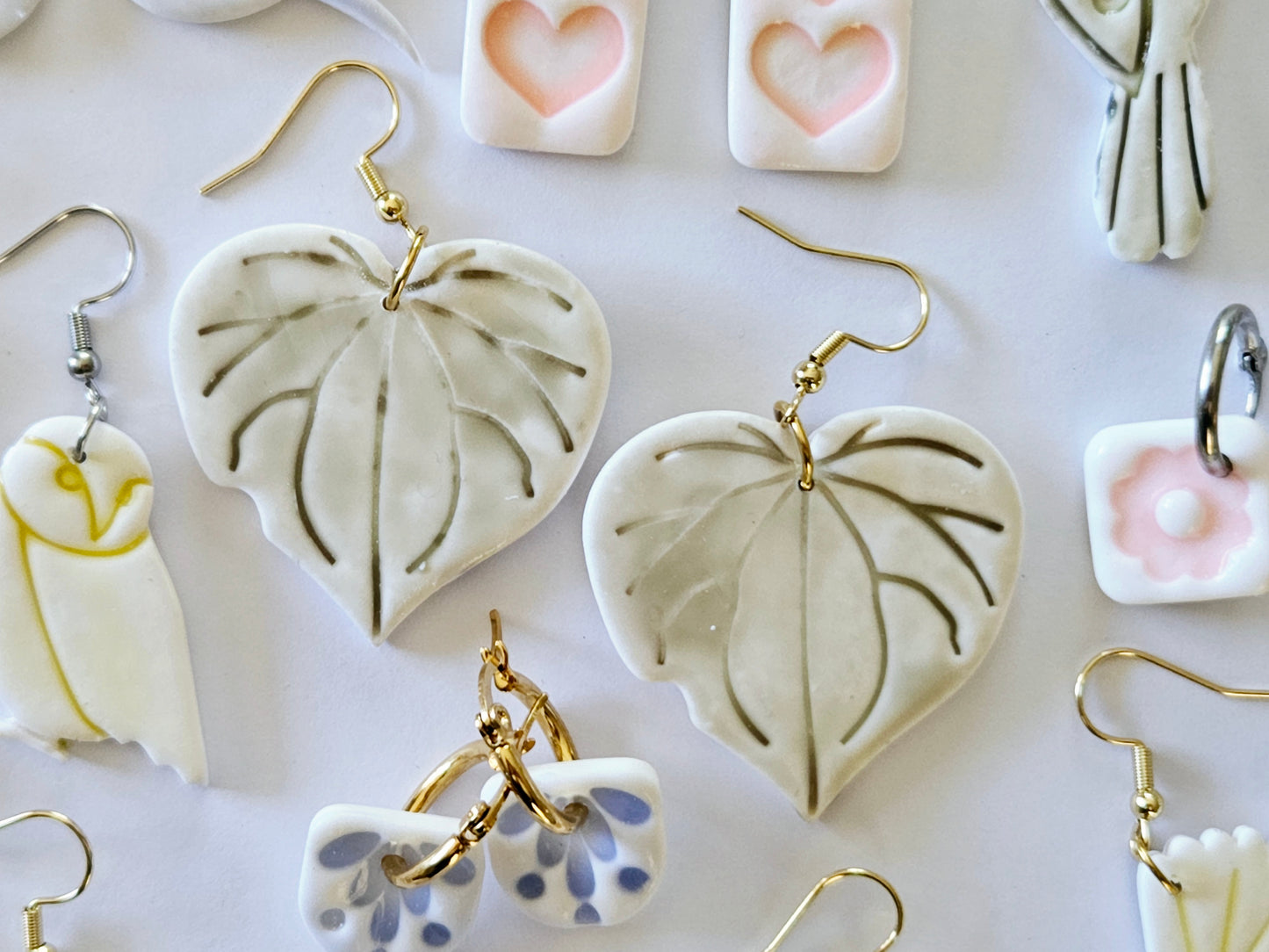 Porcelain Kawakawa Earrings