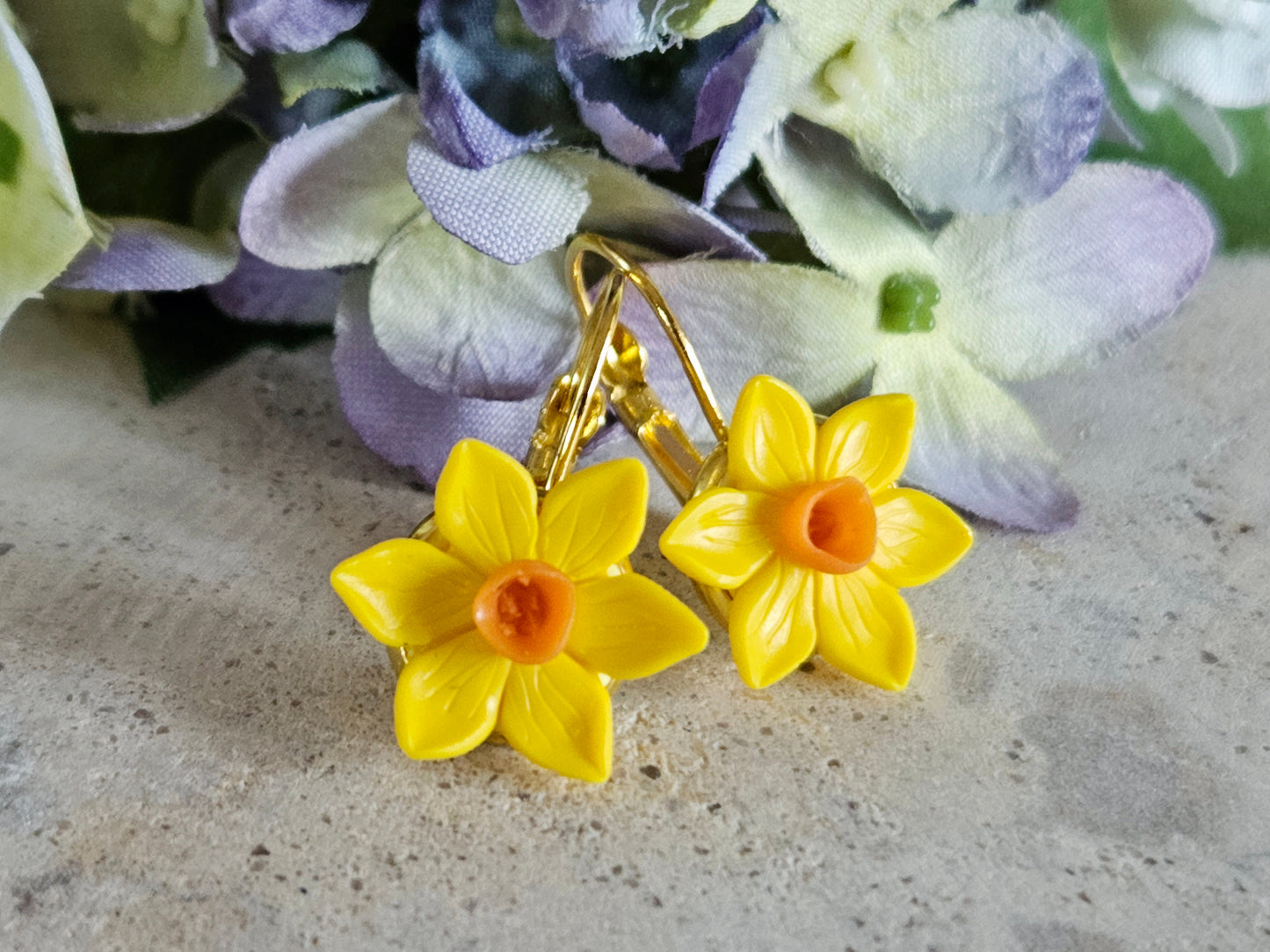 Daffodil French Hook Earrings