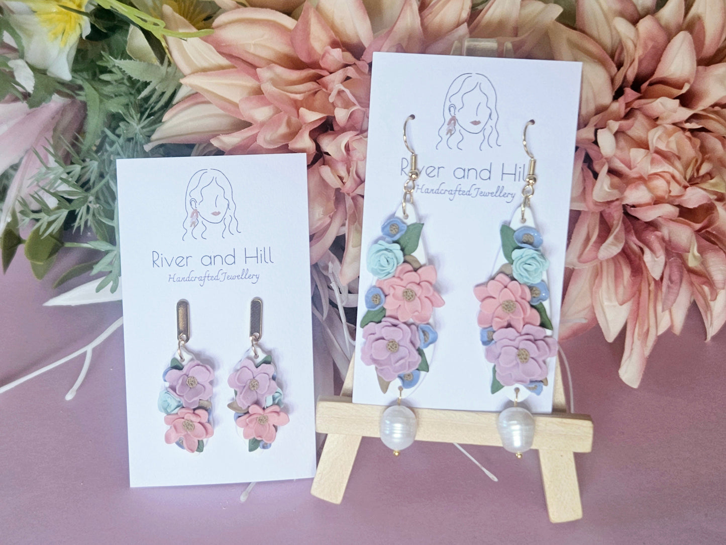 Floral Pastel Dainty Earrings