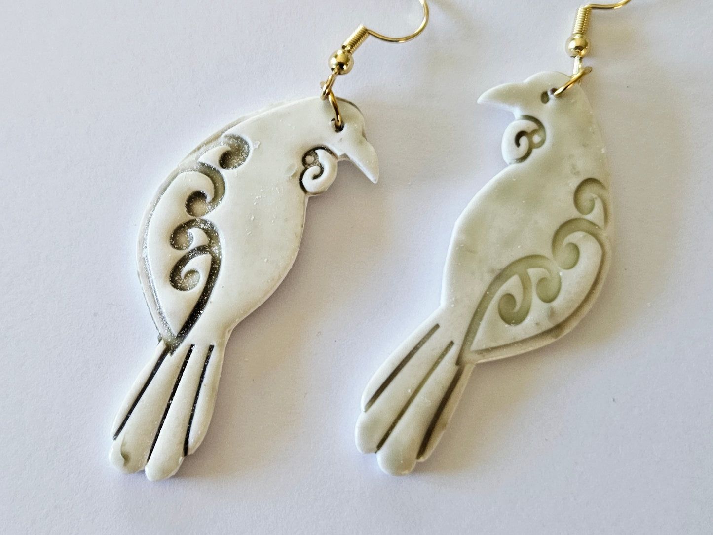 Porcelain Tui Earrings