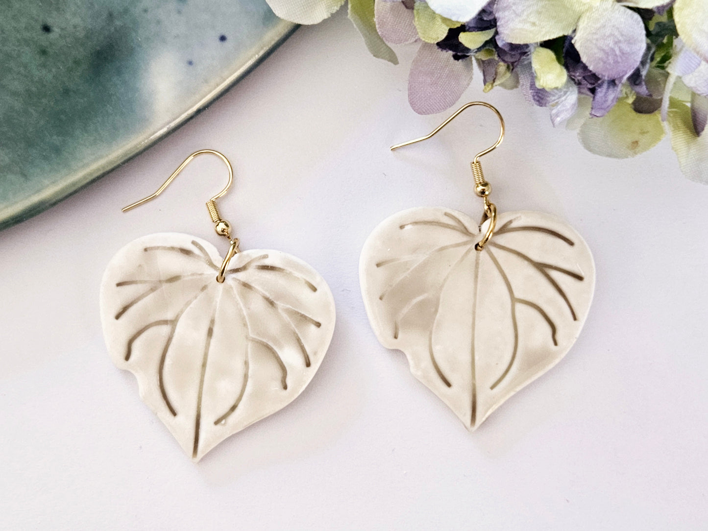 Porcelain Kawakawa Earrings