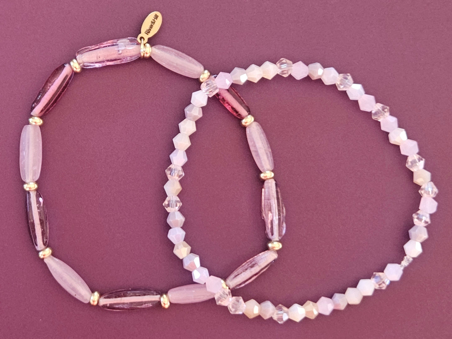 Stacking Bracelets Vintage Pink Stack