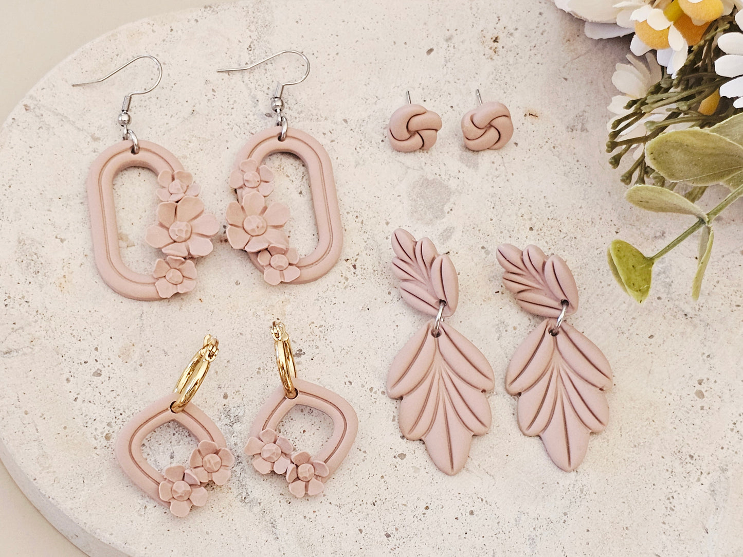 Daily Colour Almond Floral Earrings