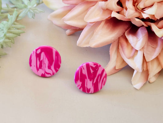 Scraps to Statements Pink Studs