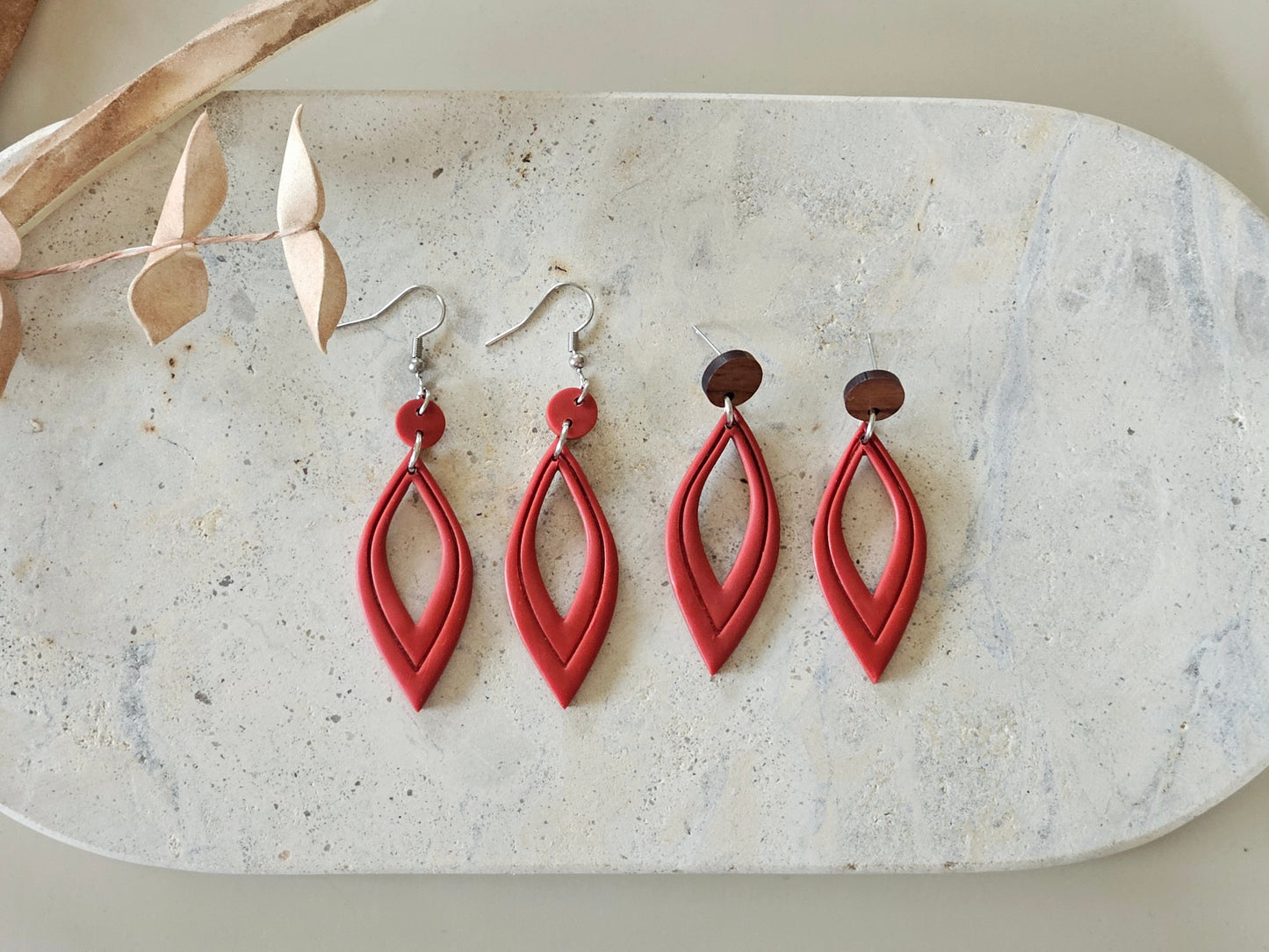 Essentials Cayenne Wooden Earrings