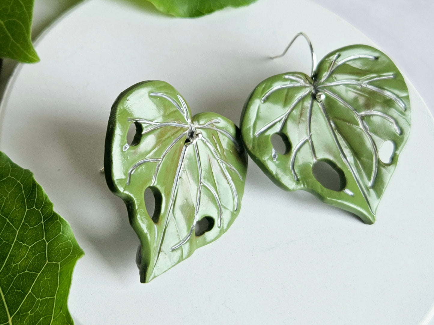 Kawakawa Silver Earrings Large