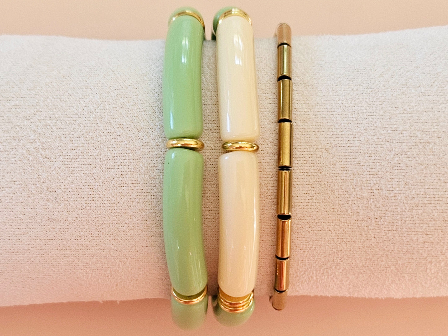 Stacking Bracelets The Grass is Greener Stack