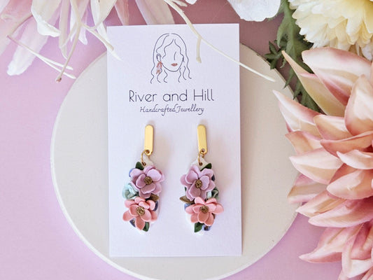 Floral Pastel Dainty Earrings