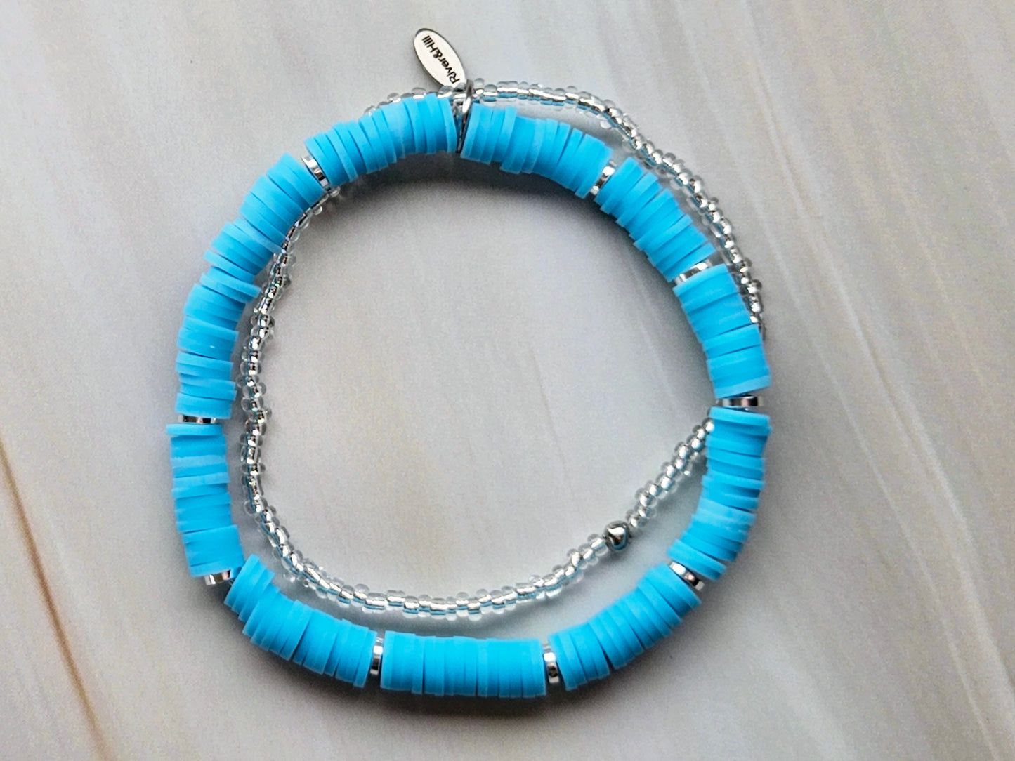 Stacking Bracelets Blue Candy Stack
