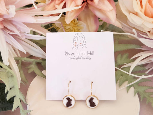 Easter Chocolate Bunny Earrings