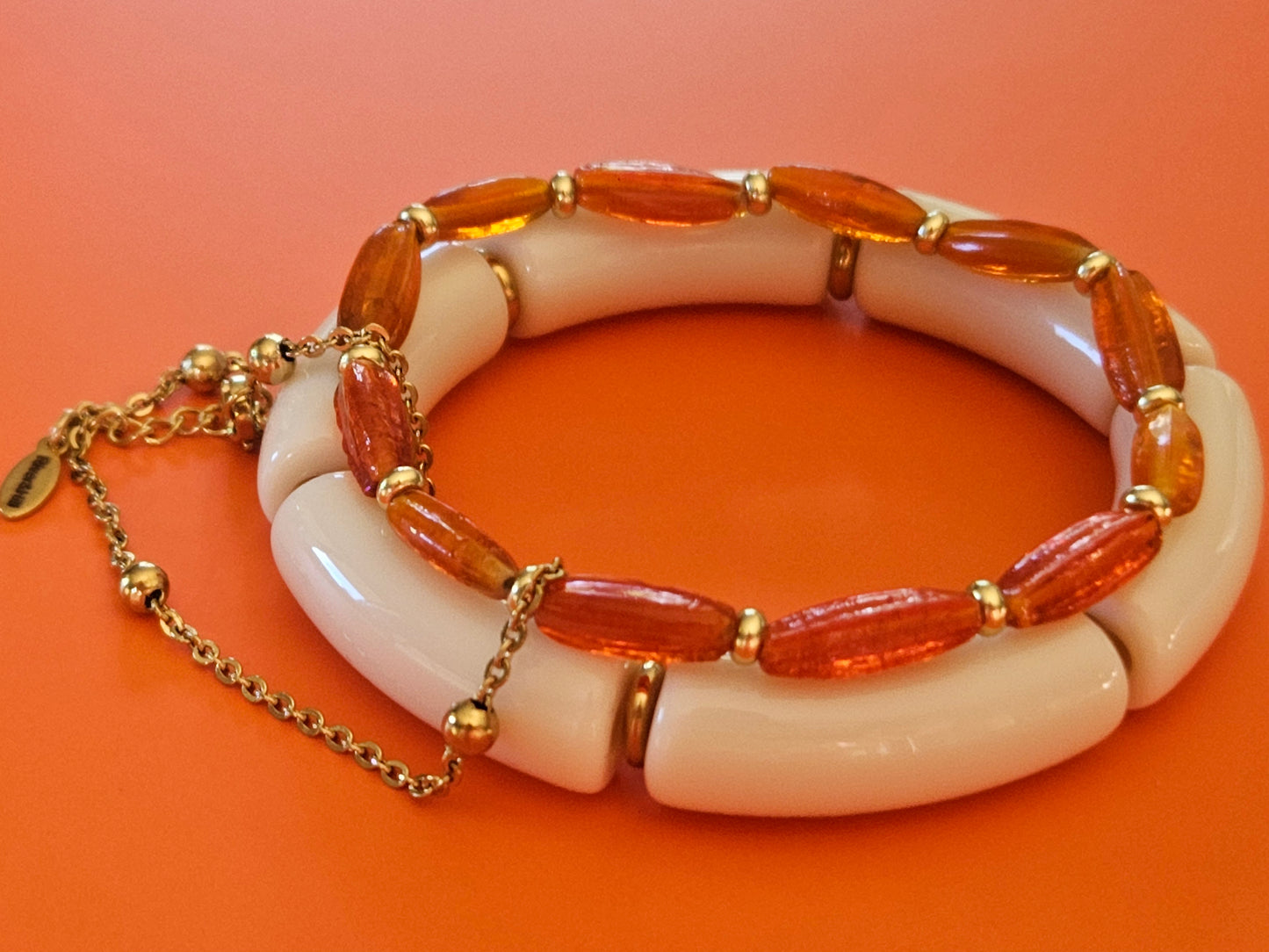 Stacking Bracelets Vintage Orange Stack