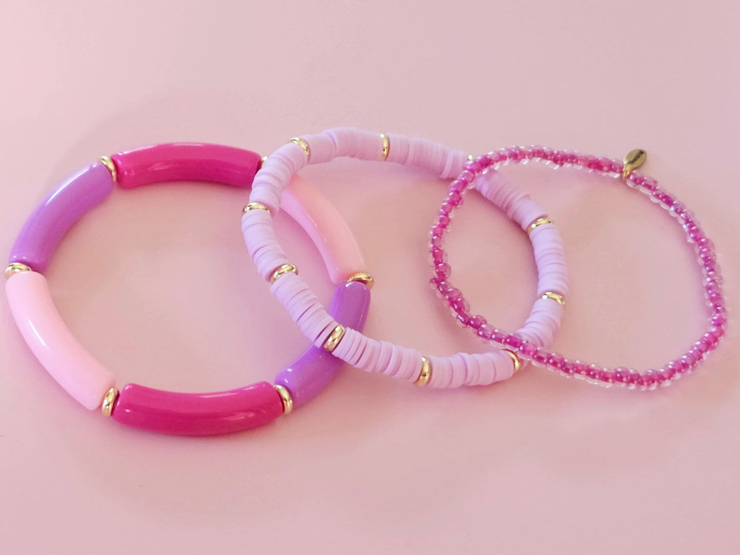 Stacking Bracelets Pretty in Pastel Stack