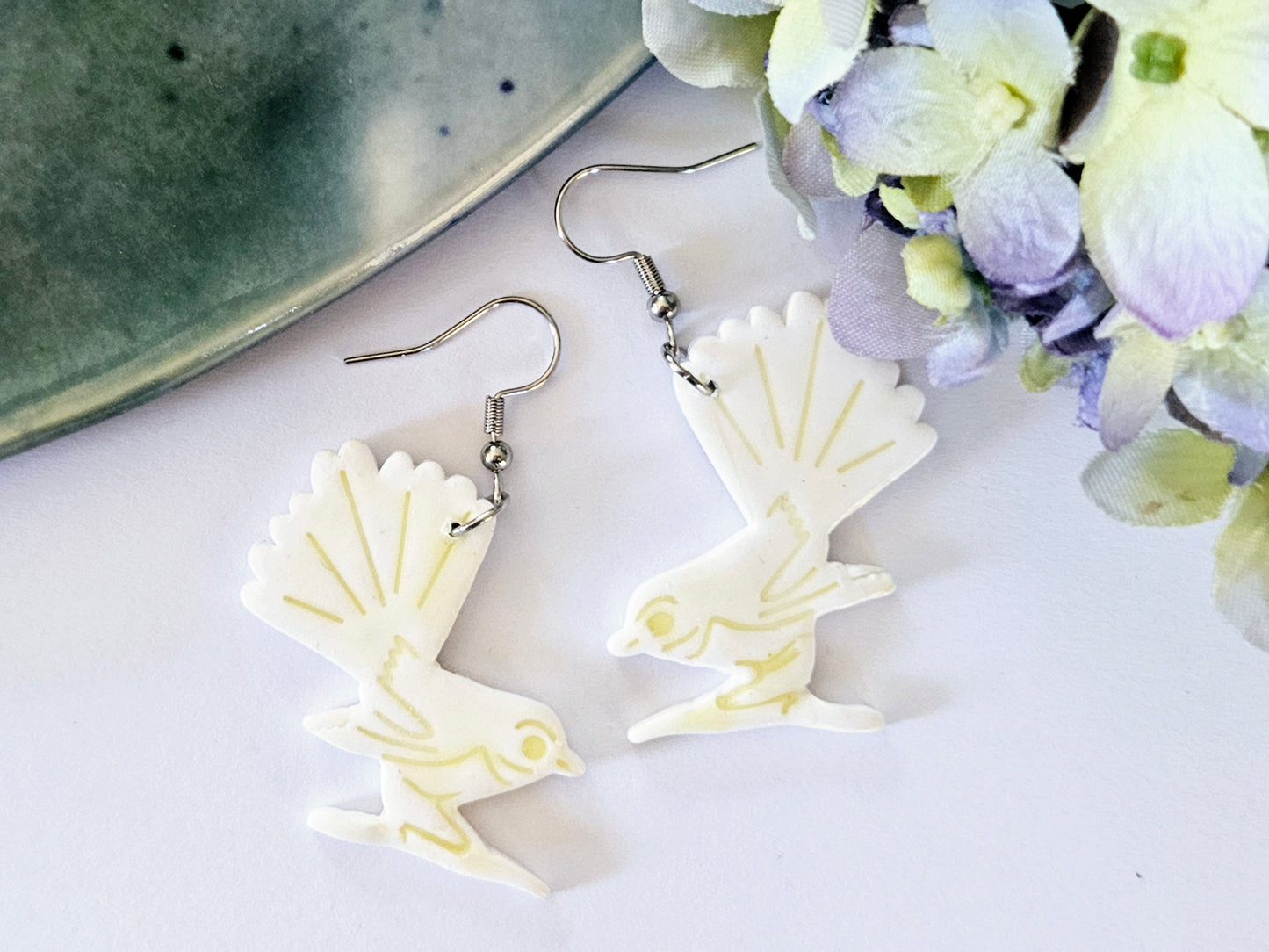 Porcelain Fantail Earrings