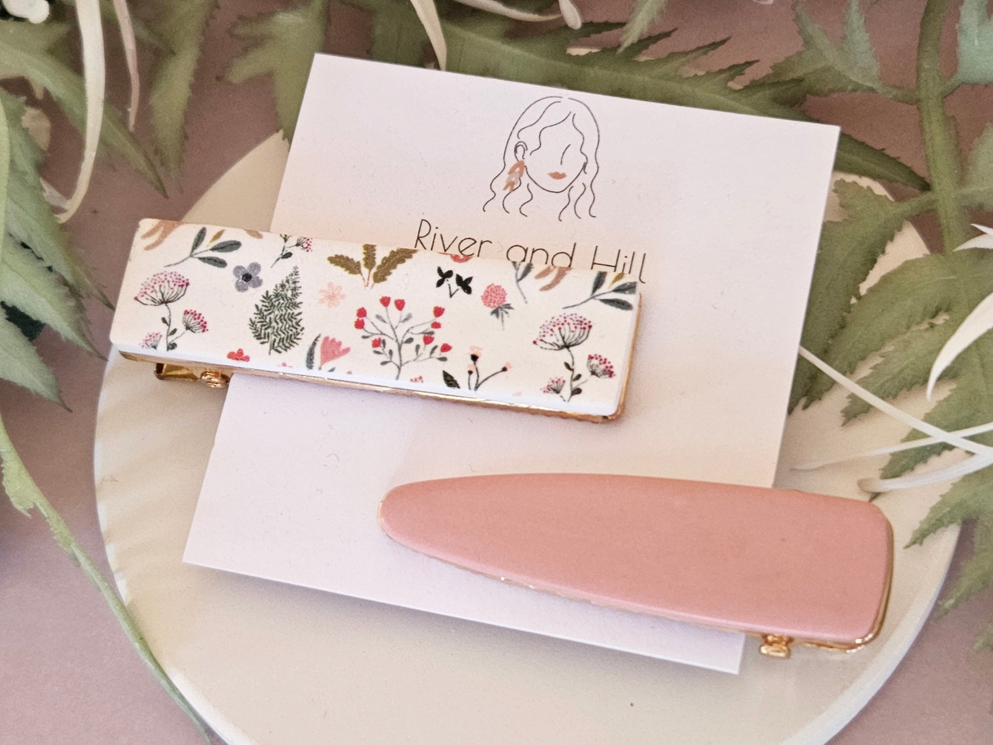 Easter Rabbit Print Hairclip Set