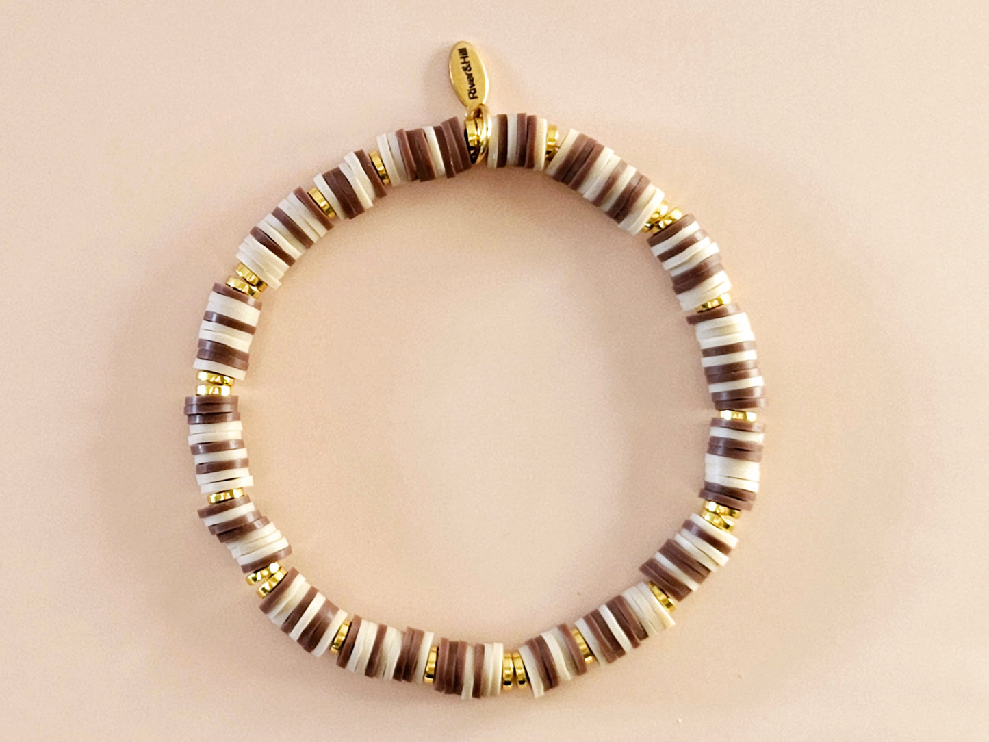 Luxe Layered Coffee and Cream Stack Bracelets
