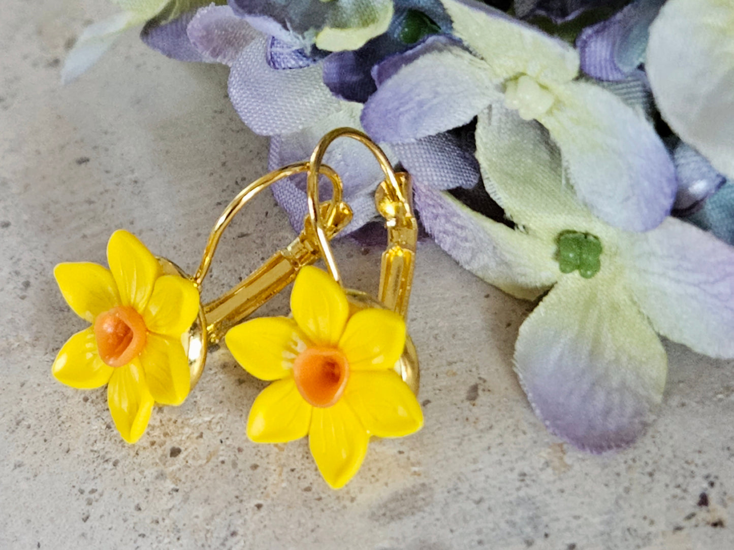 Daffodil French Hook Earrings
