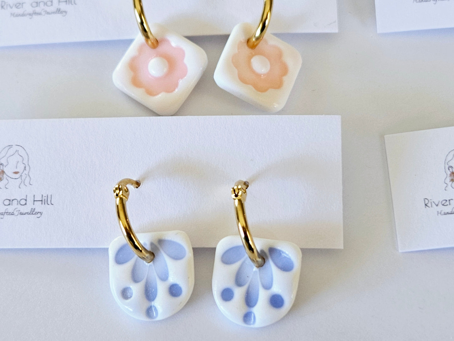 Porcelain Floral Hoops