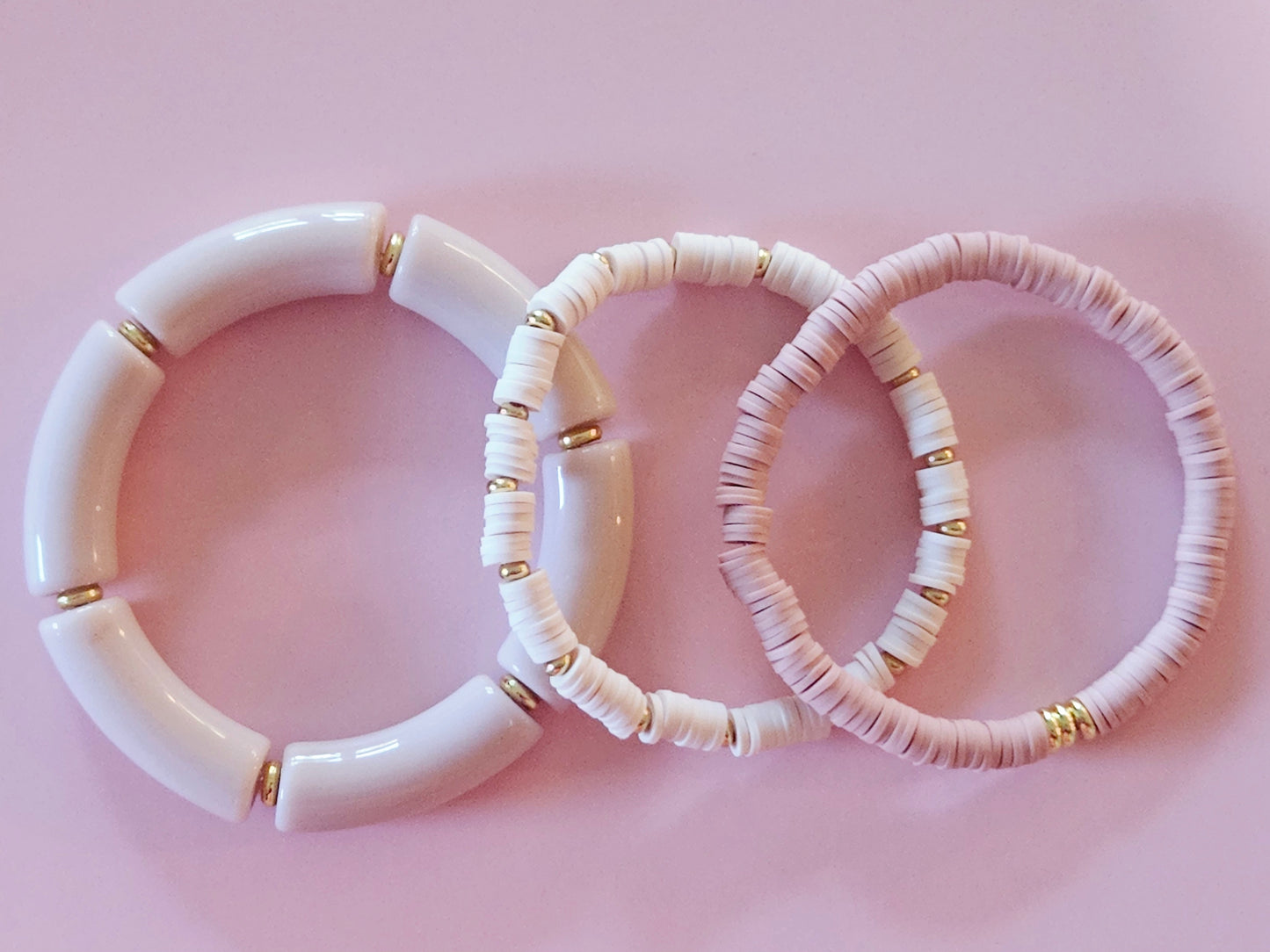 Stacking Bracelets Dusty Mauve Stack