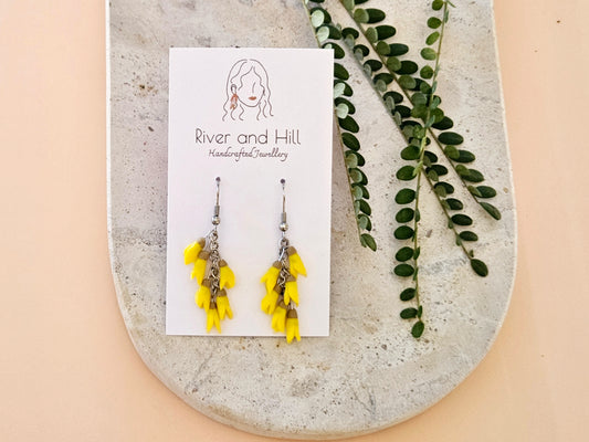 Kowhai Dainty Dangle Earrings