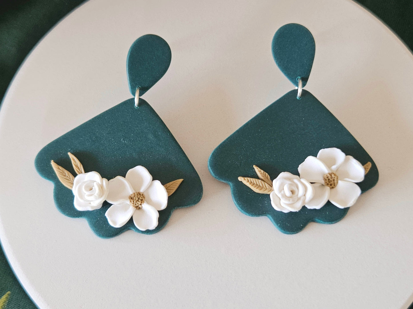 Autumn Floral Fan Earrings