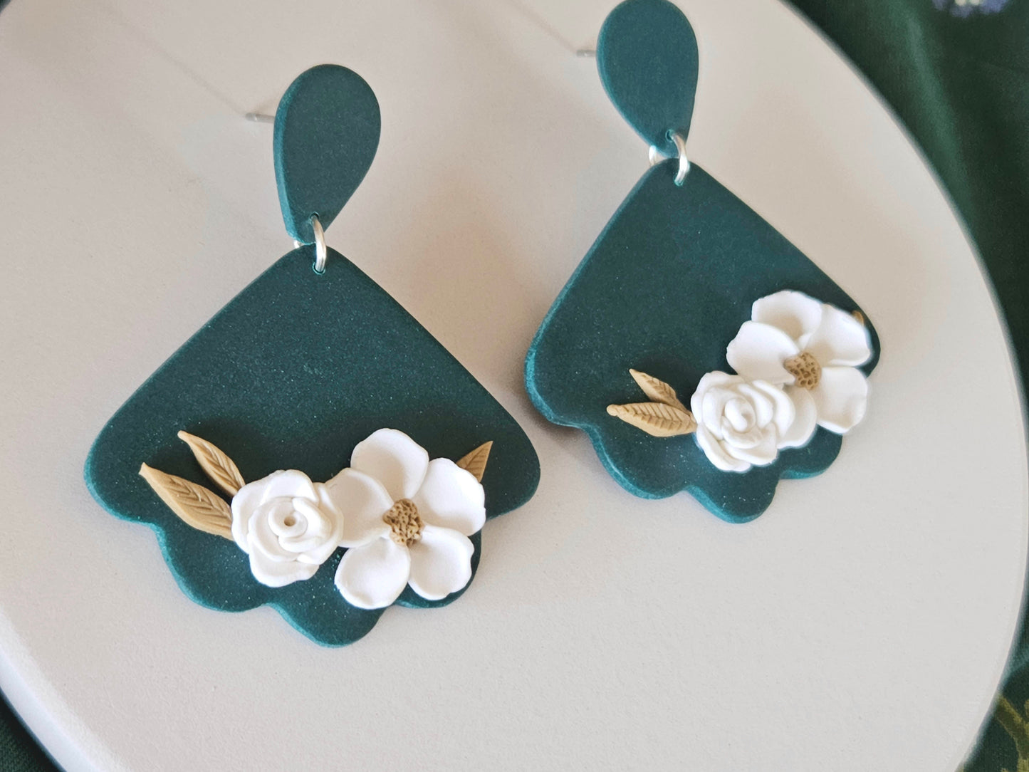 Autumn Floral Fan Earrings