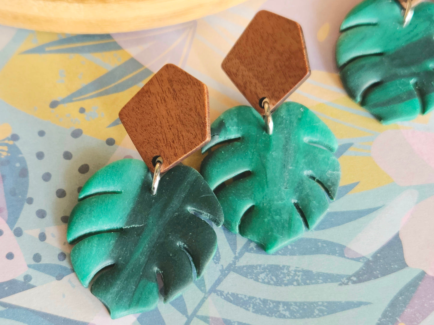 Monstera Statment Earrings