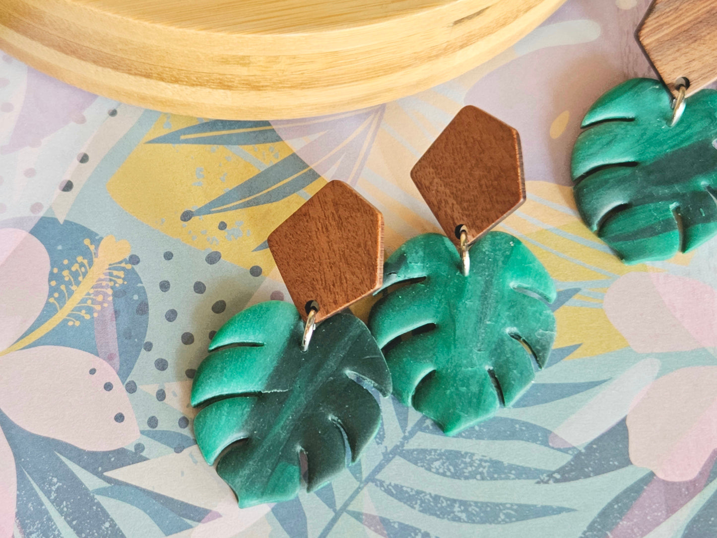 Monstera Statment Earrings