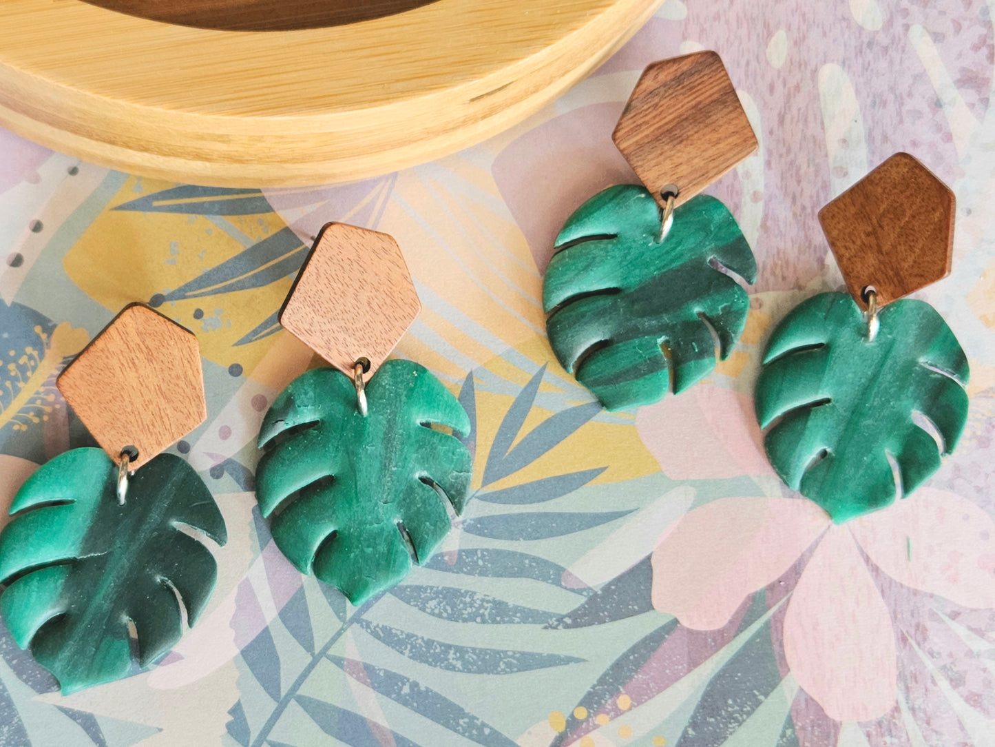 Monstera Statment Earrings