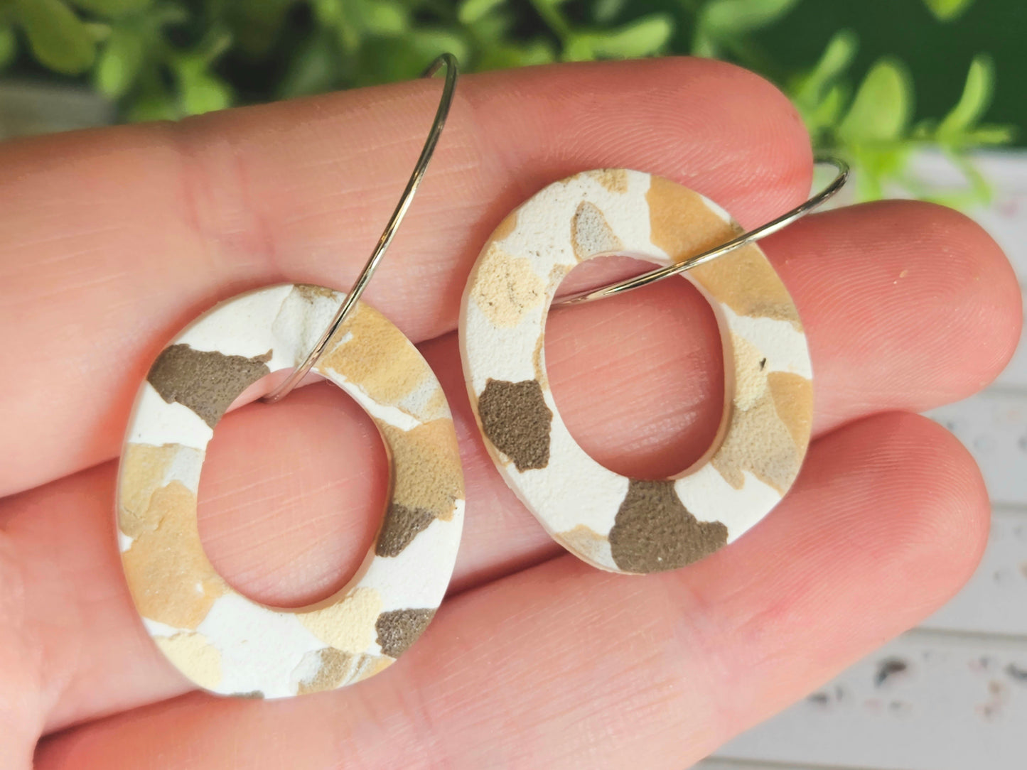 Terrazzo Print Small Earrings