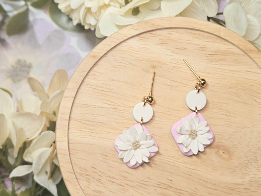 Pink Blossom Dangle Earrings