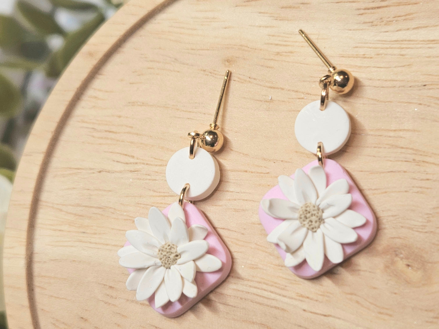 Pink Blossom Dangle Earrings