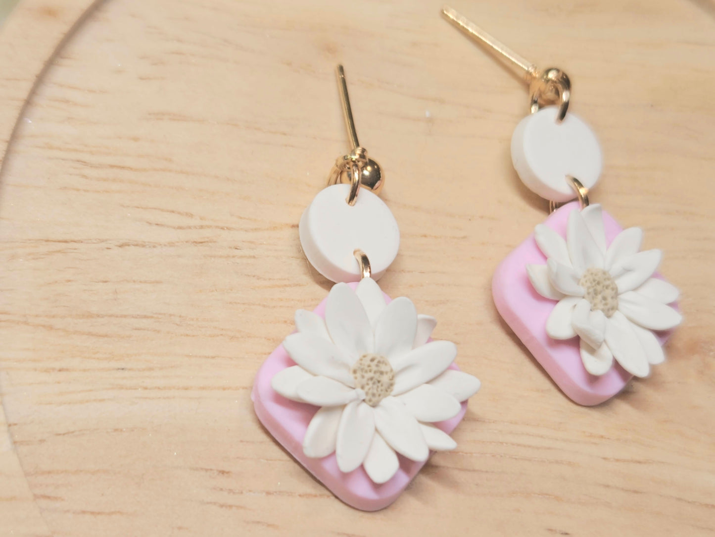 Pink Blossom Dangle Earrings