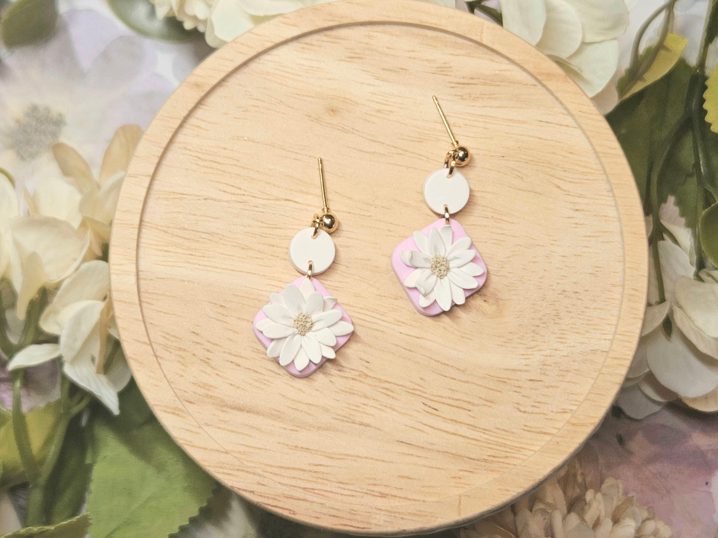 Pink Blossom Dangle Earrings