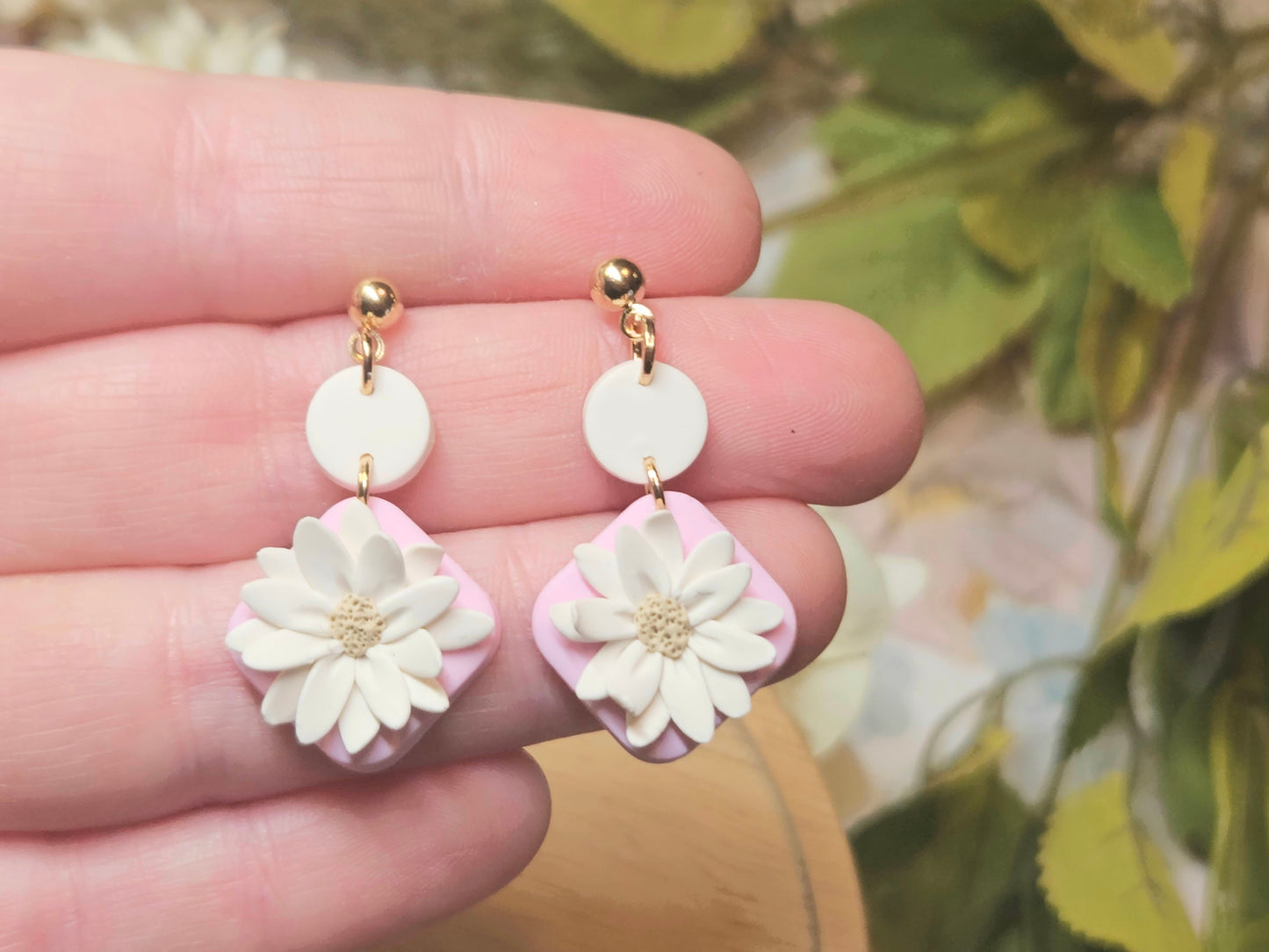 Pink Blossom Dangle Earrings