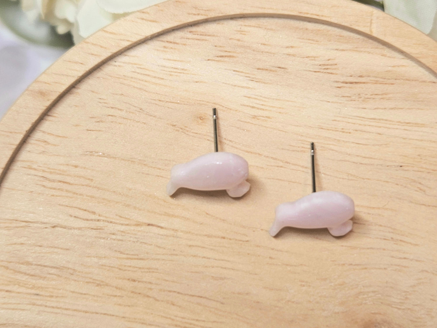 Pink Blossom Faux Quartz Mini Kiwi Studs