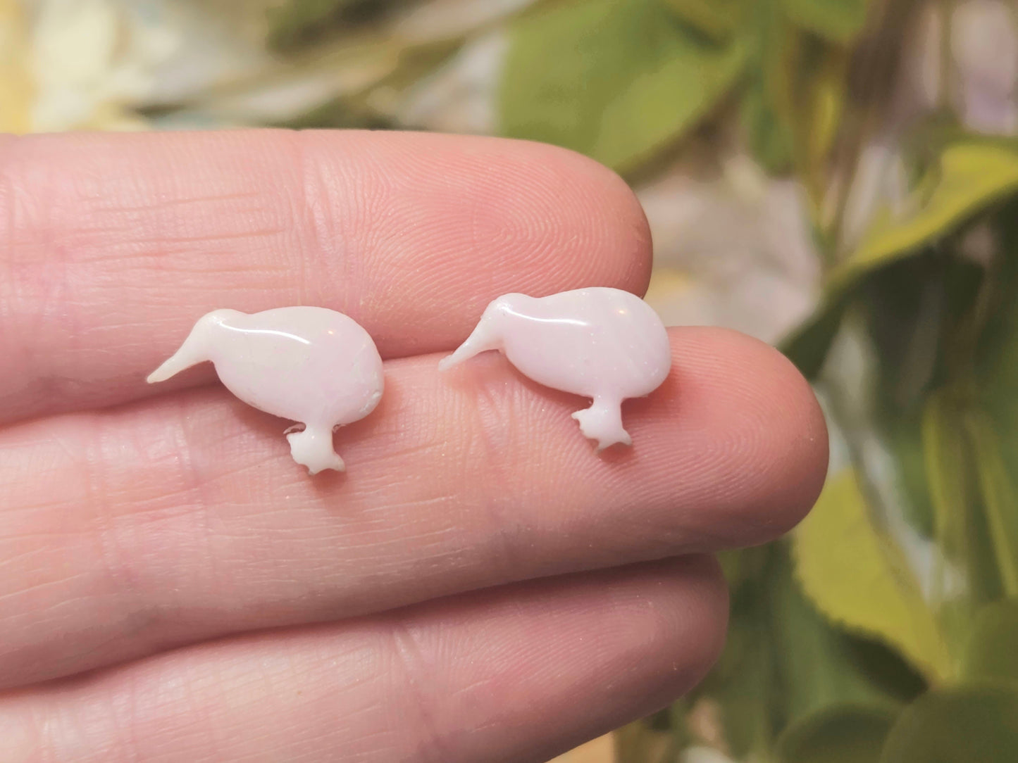 Pink Blossom Faux Quartz Mini Kiwi Studs