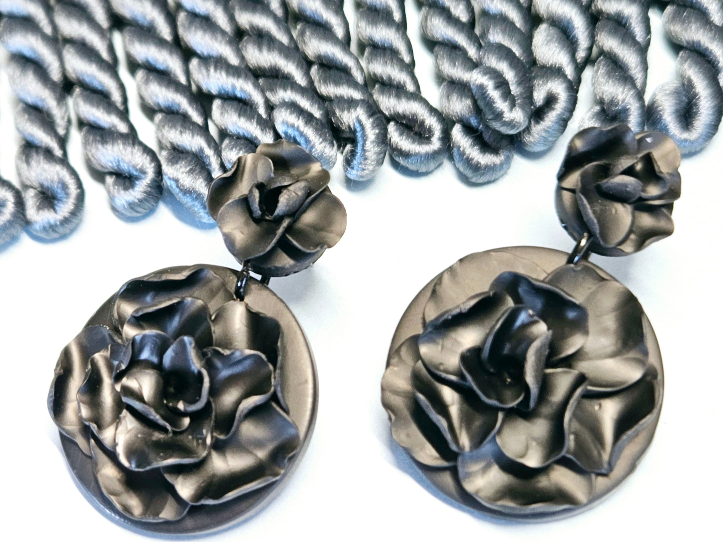 Noir Floral Earrings