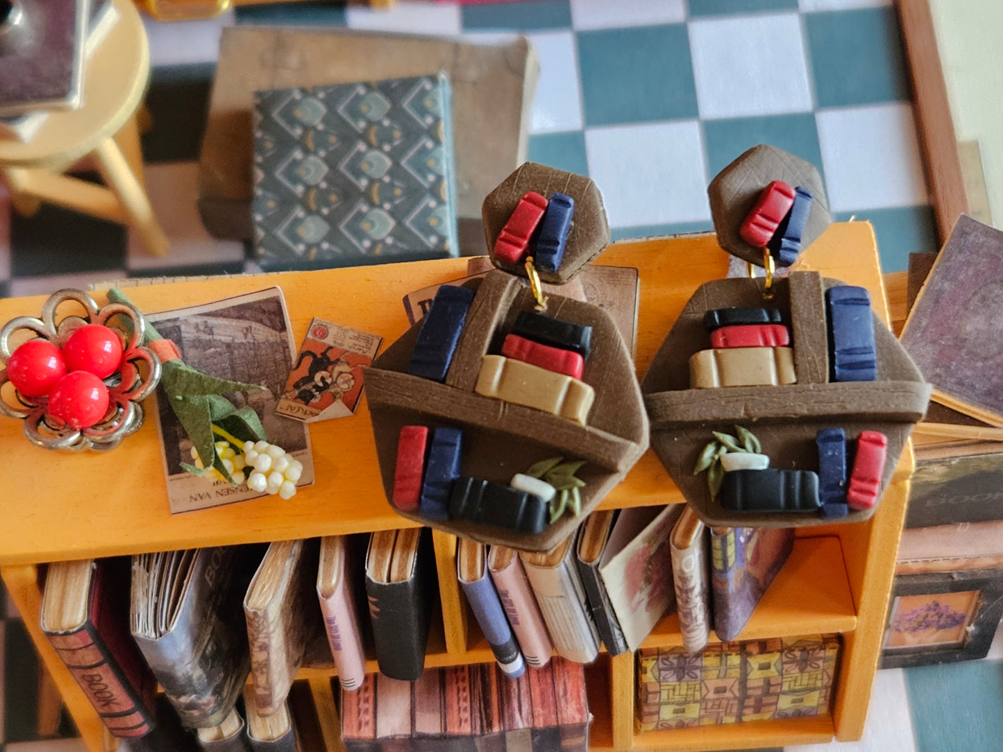 Book Shelf Earrings