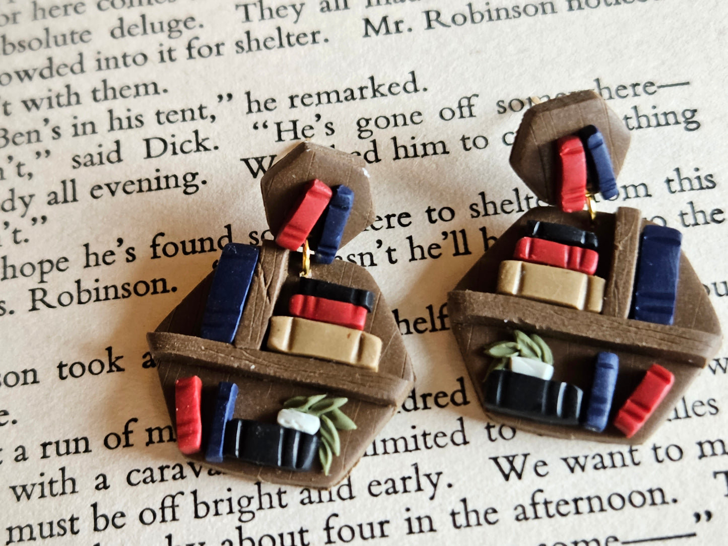 Book Shelf Earrings