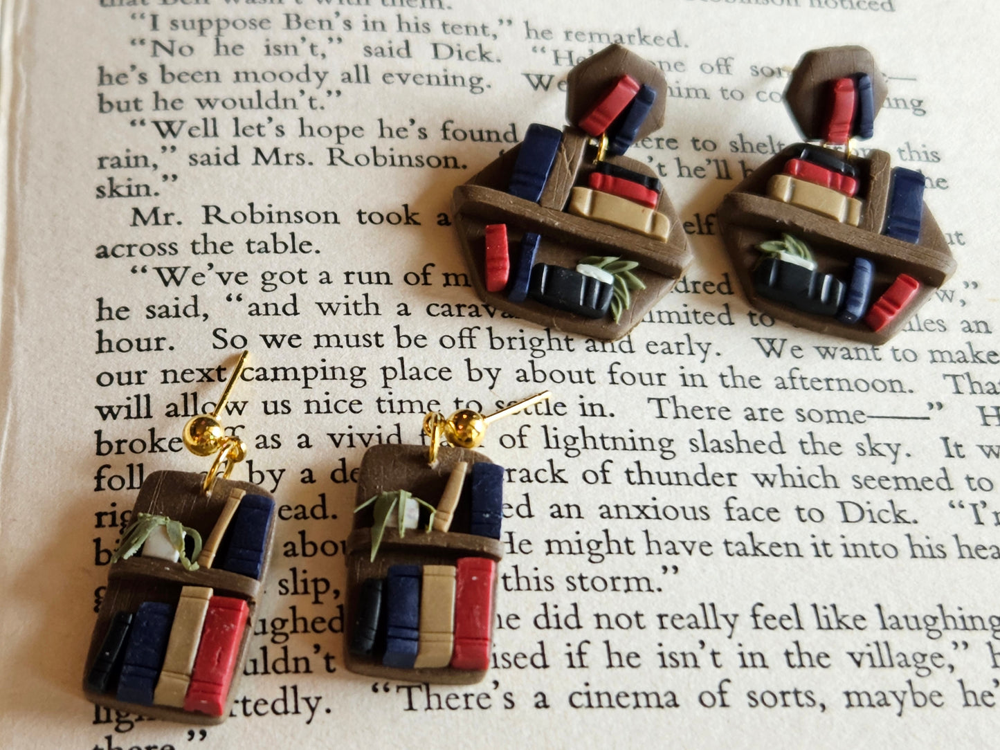 Book Shelf Earrings