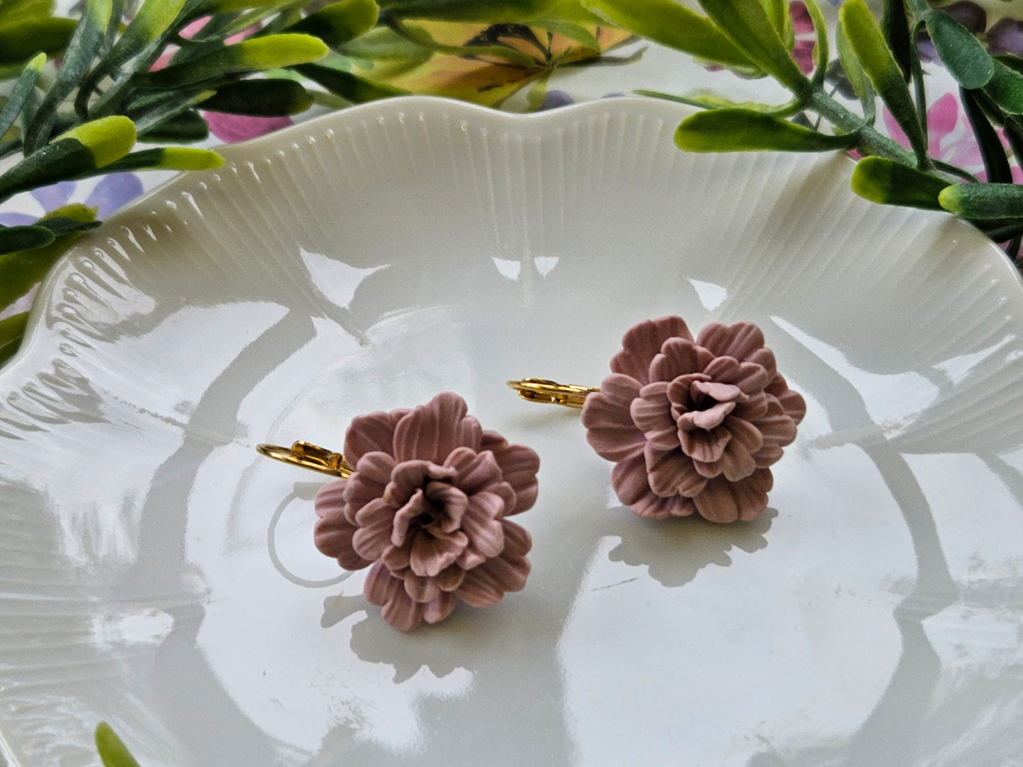 Carnation Dusty Pink Earrings