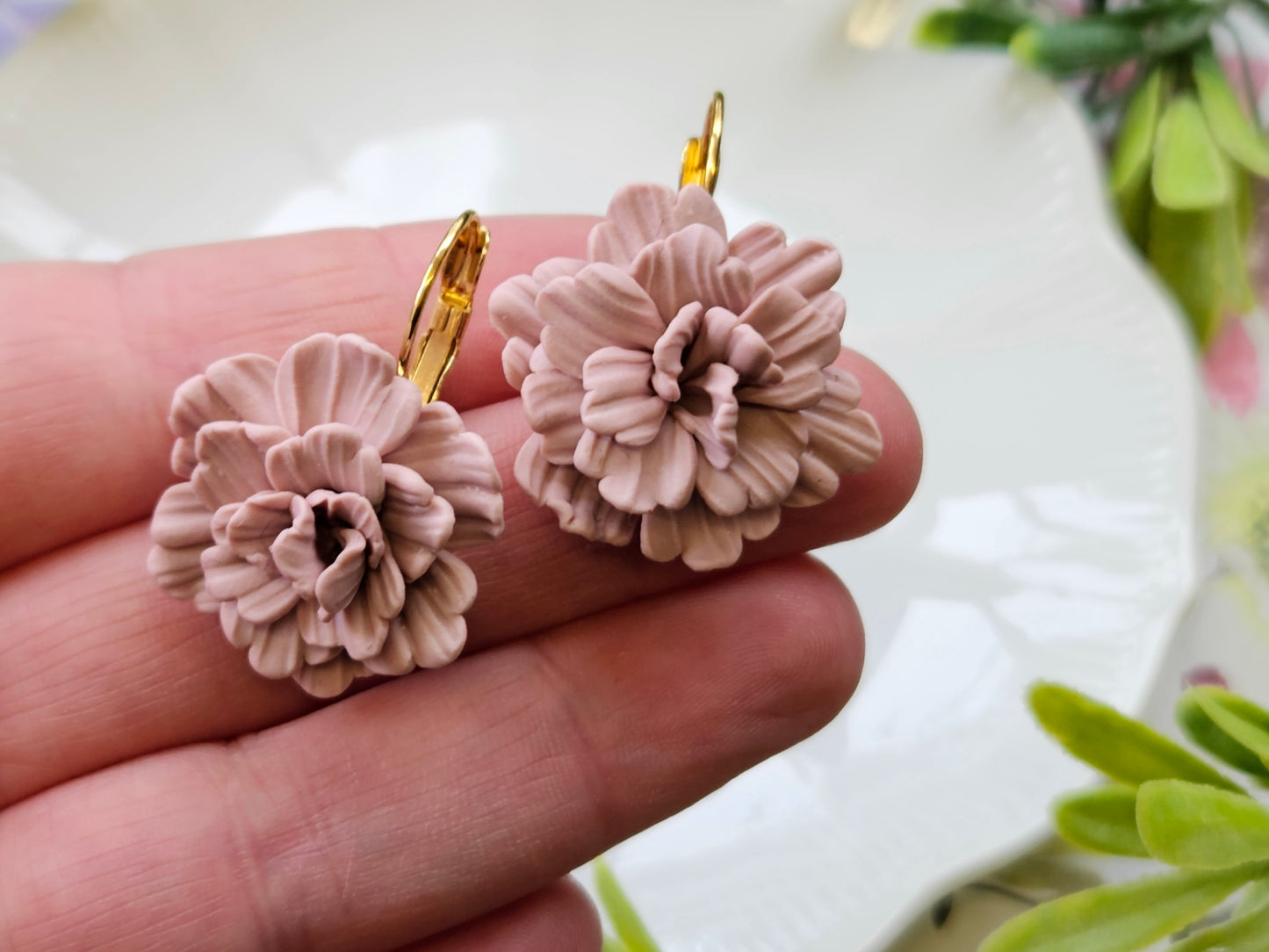 Carnation Dusty Pink Earrings