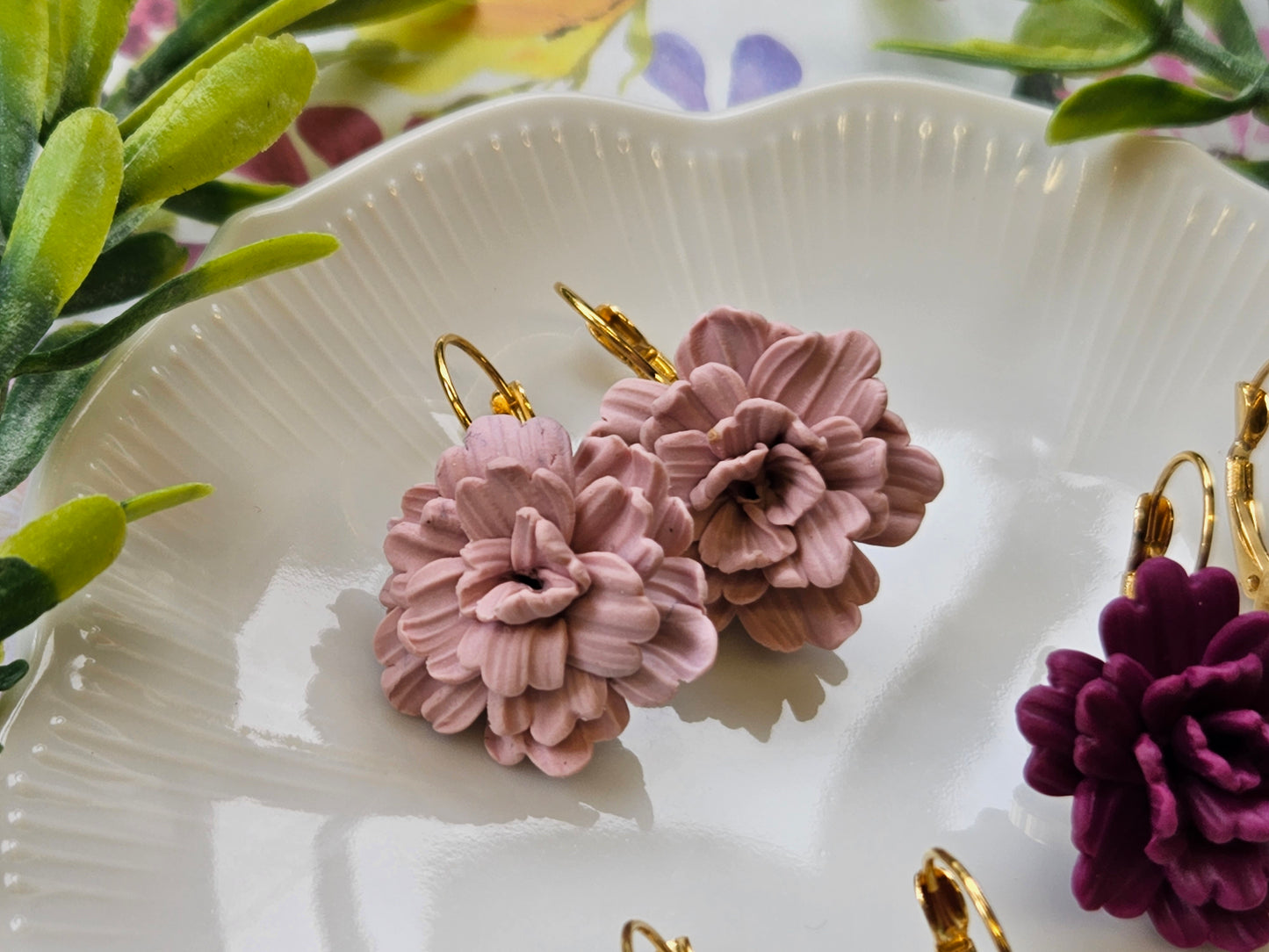 Carnation Dusty Pink Earrings