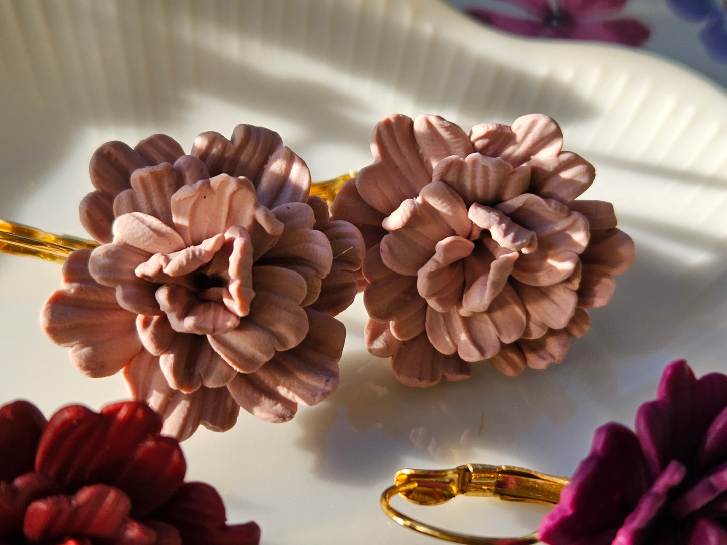 Carnation Dusty Pink Earrings