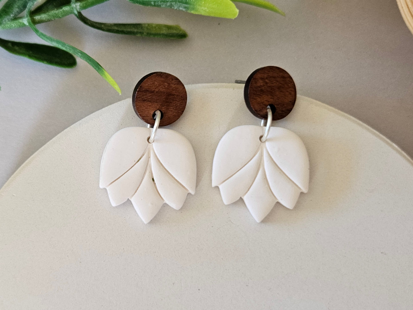 Accent White Earrings