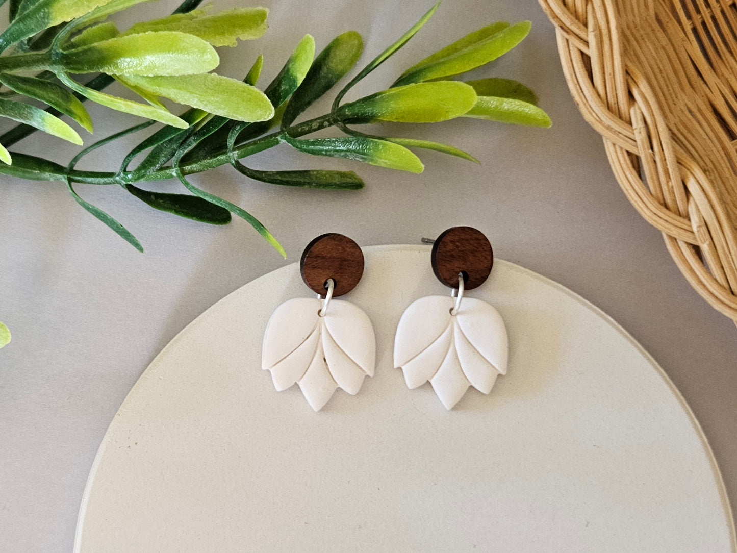 Accent White Earrings