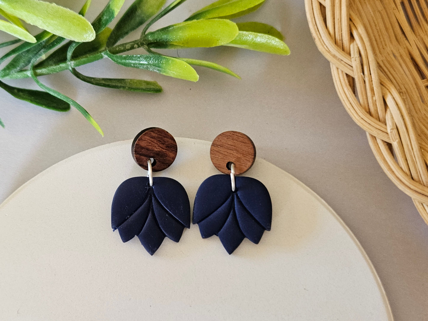 Accent Navy Earrings