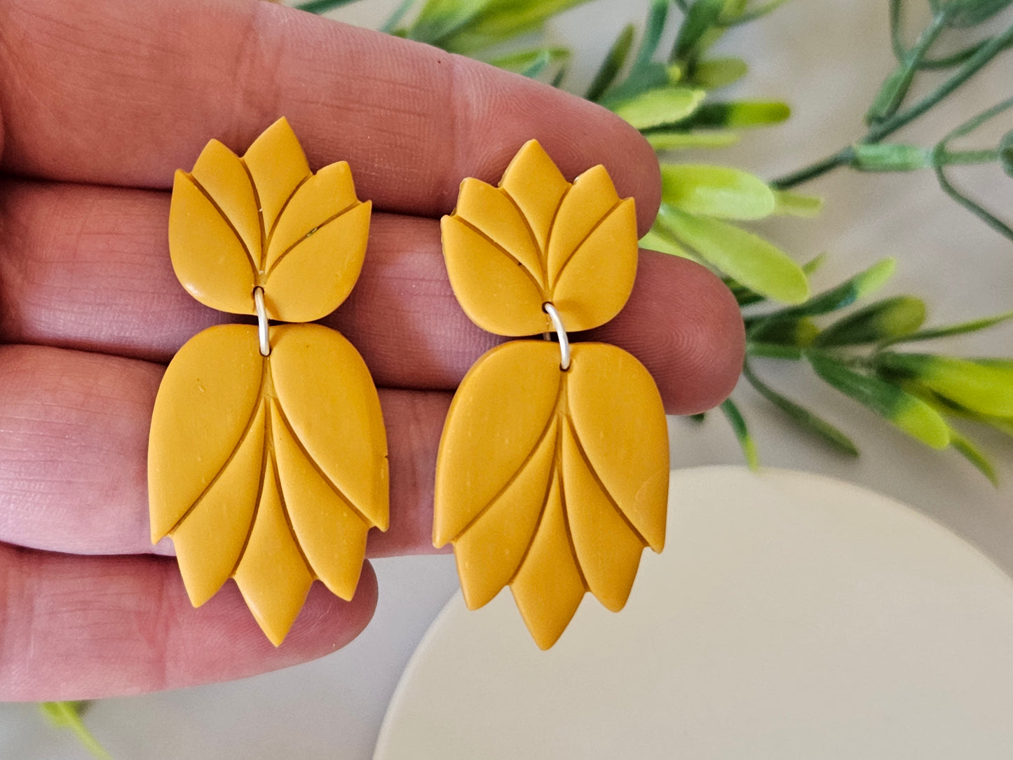 Accent Mustard Large Earrings