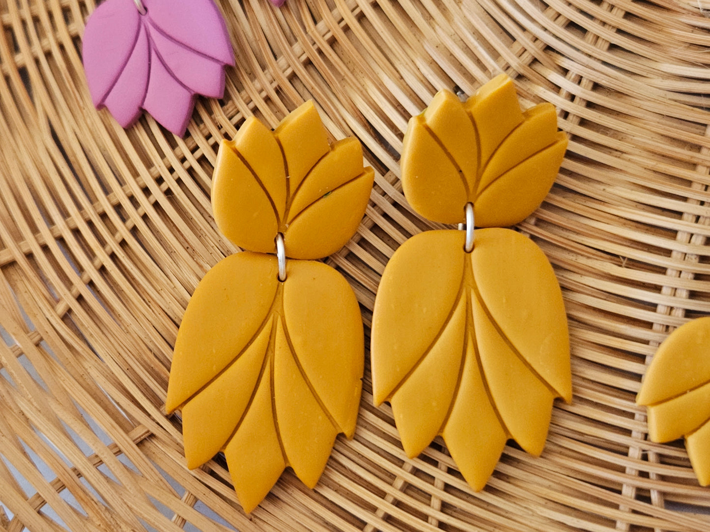 Accent Mustard Large Earrings