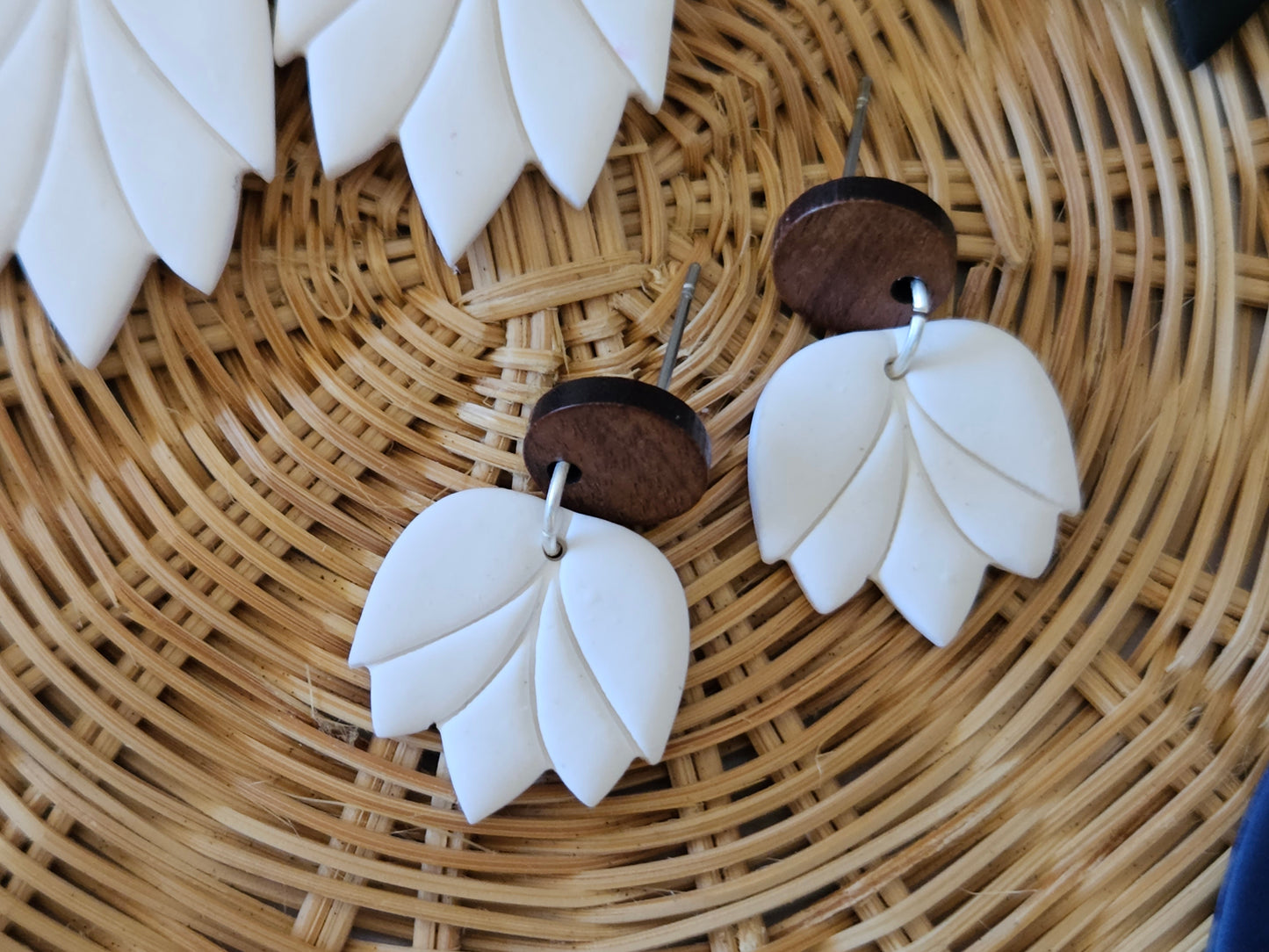 Accent White Earrings